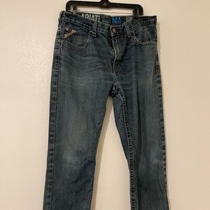 Ariat Mens M2 Relaxed Fit Boot Cut Denim Jeans Size 36 x 33 cut leg bottoms